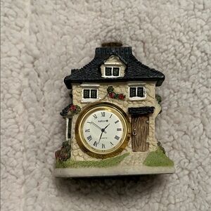Cottage Clock - Black and Cream